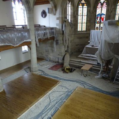 Holzpodeste Unten In Der Kirche
